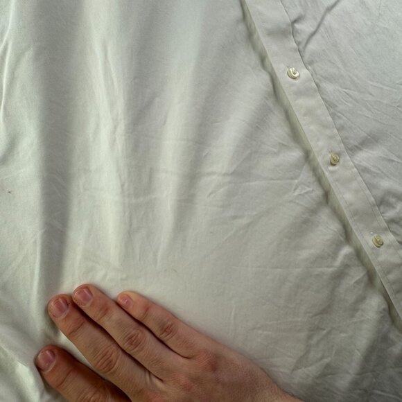 Brooks Brothers Men Non Iron Button Up Shirt Long Sleeve 17.5 35 Regent White - Picture 13 of 16